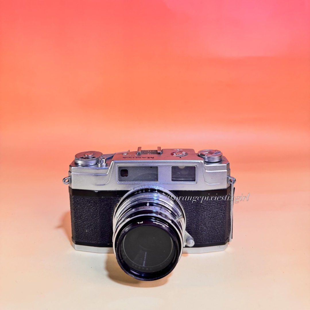 Mamiya 35 S2 35mm Rangefinder Film Camera (Category: Cameras) located in Bulacan. Submitted by orangepixiestixgirl (Listing ID 1439731816, Image 1). Description: ‼️message me on ig, @orangepixiestixgirl for inquiries and transactions‼️ ‼️CAN’T REPLY HERE‼️ Mamiya 35 S2 35mm Rangefinder Film Camera —Fixed helical-focus 48mm Mamiya-Sekor lens, natively available in a bright f/2.8 or rare f/1.9 configuration. —Equipped with a mechanical Copal-SV lea