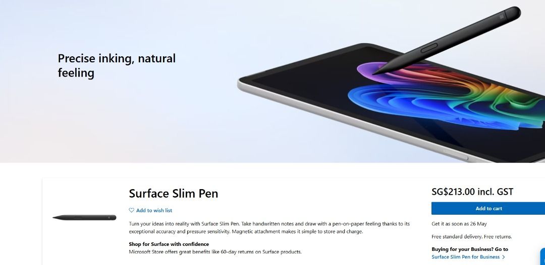 Microsoft Surface Slim Pen 2 - Black463169647900119042