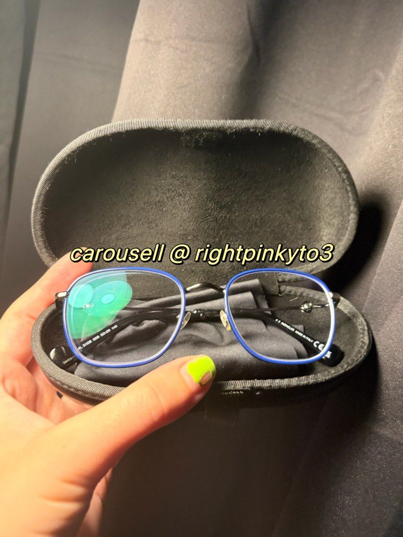 Moncler Eyeglasses with Blue Accents (Category: Sunglasses & Eyewear) located in Davao. Submitted by rightpinkyto3 (Listing ID 1439781514, Image 1). Description: Bought them for almost 14k - Stylish Moncler eyeglasses - Sleek design with blue accents - Includes original case and paperwork - Modern square frame - Perfect for everyday wear or special occasions.