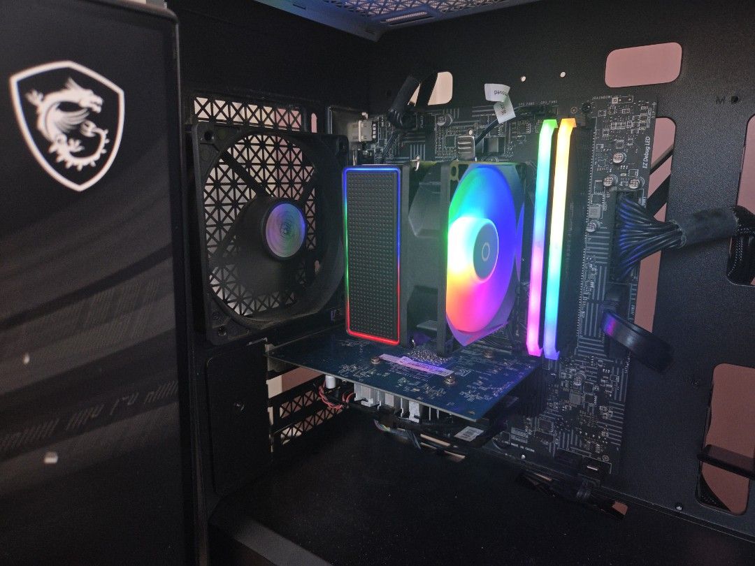 MSI Desktop PC with Intel Core i5 11400f (Category: Desktops) located in Paranaque City. Submitted by benj.benj1 (Listing ID 1439653792, Image 1). Description: With Asus GT 730 for the display. You can upgrade with decent GPU later. - MSI H510M-A PRO - Intel Core i5 11400f Processor (11th Gen) no integrated graphics need GPU - RAM CORSAIR VENGEANCE RGB RS 16G 2X8 3200 - Storage KINGSTON A400 M.2 240GB - HDD SEAGATE BARRACUDA 1TB - Windows 11 Pro 
