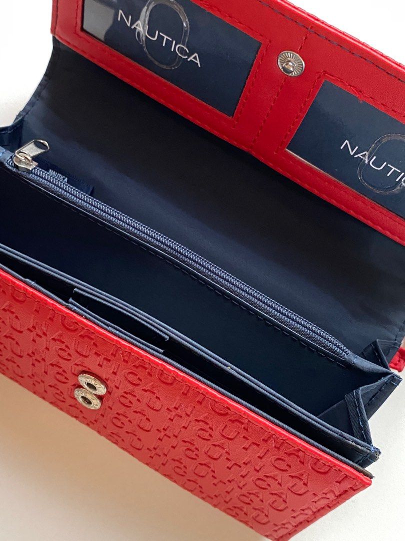 Nautica Long RFID Wallet (Red) (Category: Wallets & Card holders) located in Davao. Submitted by editd (Listing ID 1439724464, Image 2). Description: includes: 12 card slots 2 ID windows 2 bill sections coin zippered pocket 1 compartment (for receipts/papers) RFID blocked msrp: $49 (₱2.9k) price nego for sure buyer.