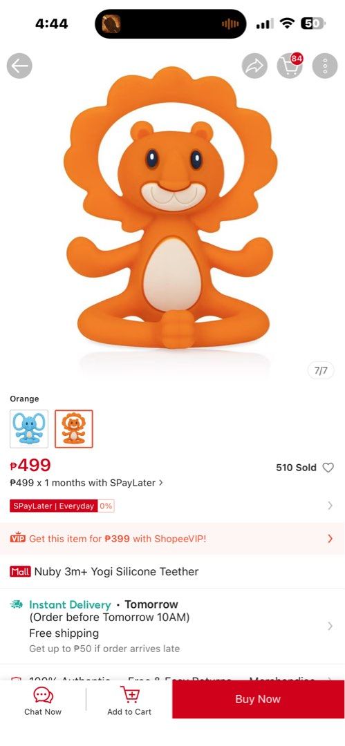 Nuby Yogi Teether (Category: Soothers & Pacifiers) located in Quezon City. Submitted by things2things (Listing ID 1439693847, Image 3). Description: - Nuby Yogi Teether for babies 3 months and up. - Features fun designs and colors. - Easy for baby to grip and hold. - Made of 100% silicone. - PA free. - Shaped like a cute orange animal..