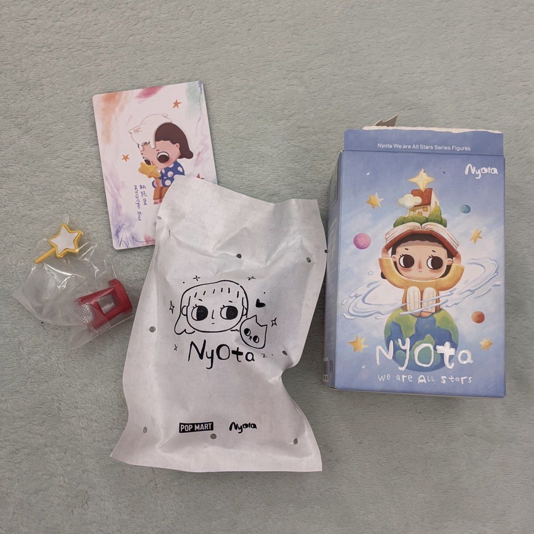 Nyota Mirrorlight Star [WTT/UFS] (Category: Designer & Blind Box Toys) located in Pasay City. Submitted by taffydreamm (Listing ID 1439768349, Image 1). Description: wts wtt lft lfb ph popmart nyota nyota we are all stars mirrorlight star - rfs/rft: dupe - up for trade (see comments for wants), also selling for ₱450 - mint condition, unopened w/ card & box 📍pasay 💌 bpi, gcash 📦 lalamove / grab / j&t! reply / dm to claim ◡̈ t. popmart nyota hir