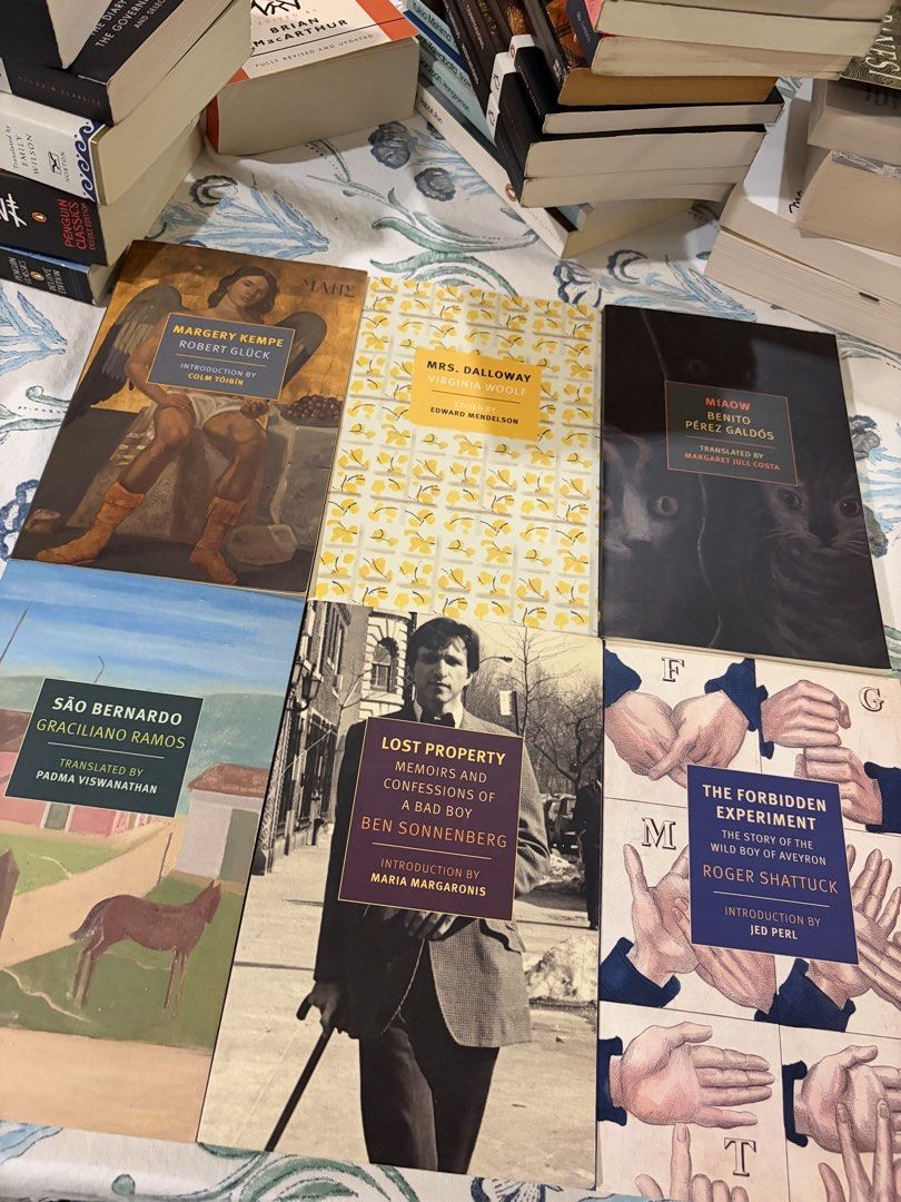 NYRB Classics Books - virgina woolf, robert gluck, etc (Category: Storybooks) located in Quezon City. Submitted by bluepine (Listing ID 1439755613, Image 2). Description: - sold as set!!!! - Titles include: "The Forbidden Experiment," "Lost Property," "Sao Bernardo," "Miaow," "Mrs. Dalloway," and "Margery Kempe." .