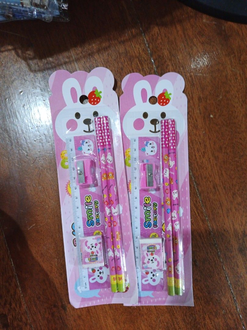 Pencil Set (Category: Everything Else Others) located in Paranaque City. Submitted by accountdetails (Listing ID 1439704753, Image 1). Description: 2 pencils 1 eraser 1 sharpener 1 ruler (thin ruler).