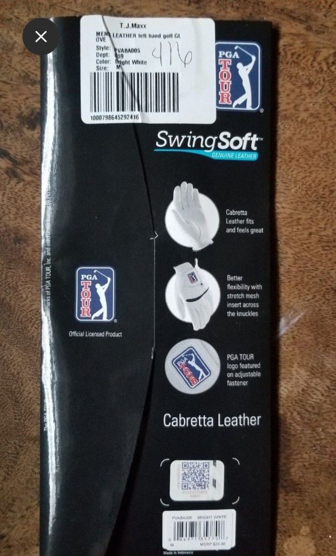 PGA Tour Left Hand Golf Glove (Category: Golf) located in Marikina City. Submitted by beerbeary (Listing ID 1439650973, Image 3). Description: Men's size Medium Left Cabretta Leather.