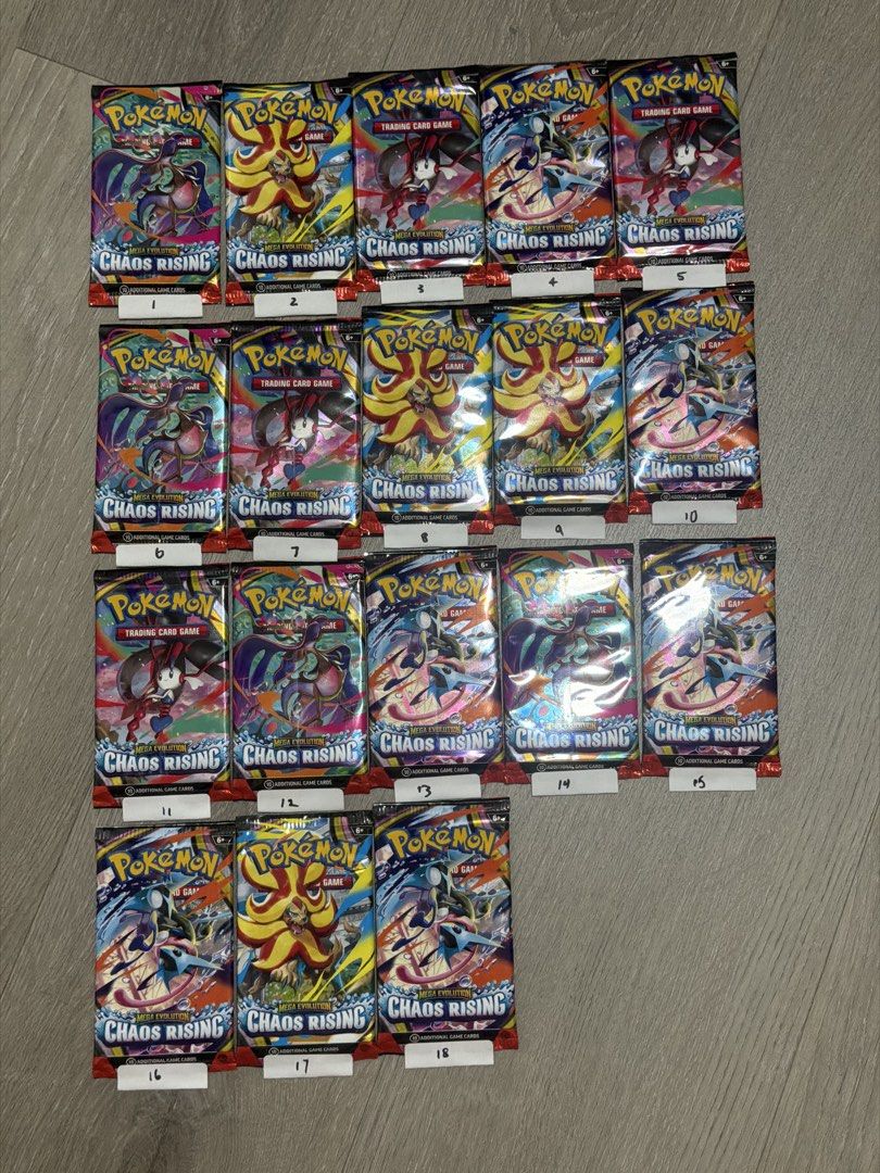 Pokemon TCG Chaos Rising Booster Packs - Sealed From 7-11, Hobbies ...