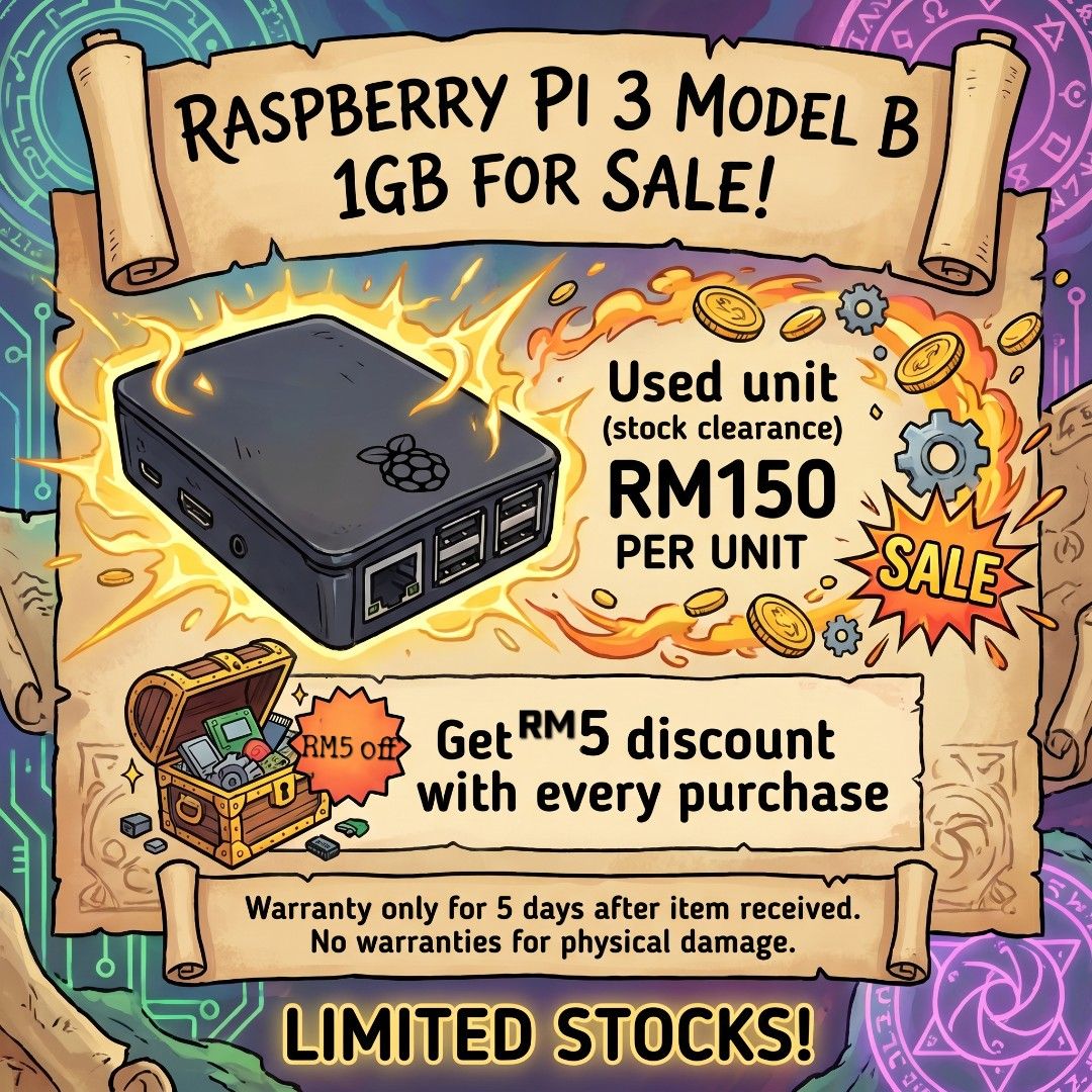 Raspberry Pi 3 Model B 1GB for sale - Stock Clearance!, Computers ...
