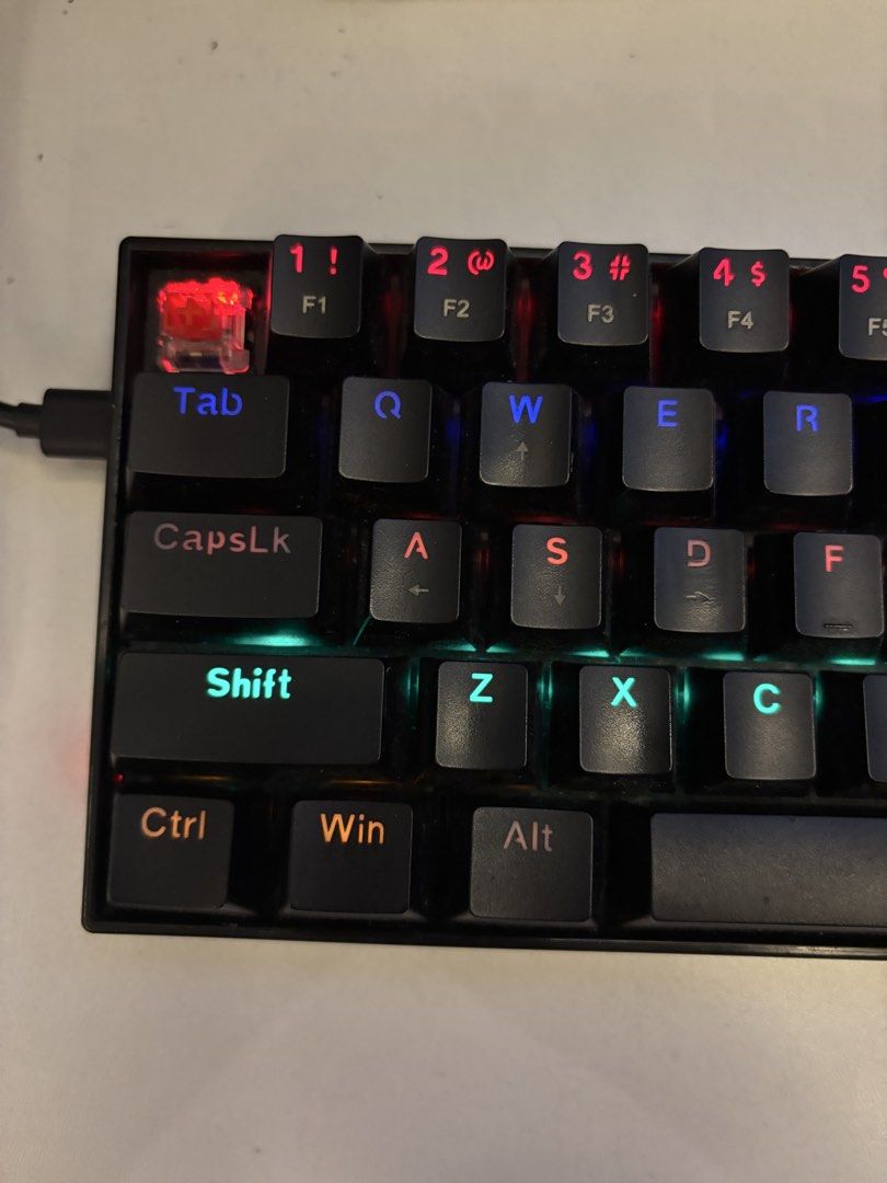reddragon lakshmi k606 (Category: Computer Keyboard) located in Mandaluyong City. Submitted by marcuscsul50173 (Listing ID 1439705076, Image 3). Description: Redragon Lakshmi complete with box and keycap pullers Red switches rfs: ugrade honest issue: double clicking on some keys (q and e) lalamove (buyer pays for sf) or pickup (mandaluyong city).