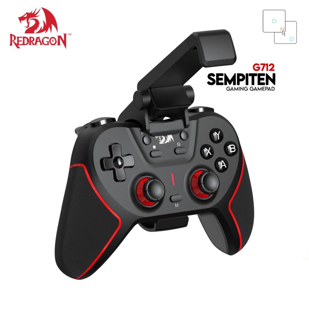 Redragon SEMPITEN G712 Wired | 2.4ghz | Bluetooth Wireless Gamepad Gaming Controller for PC PS3 Switch Android (Category: Controllers) located in Quezon City. Submitted by dragndropretail (Listing ID 1439667560, Image 2). Description: BRAND NEW & ORIGINAL ══════ ⋆★⋆ ══════ HIGHLIGHTS: Connection: Wired | 2.4ghz | Bluetooth TURBO MODE HALL 3D JOYSTICK DOUBLE VIBRATIONS New Linear Trigger High sensitive joystick and buttons With Phone Holder Includ
