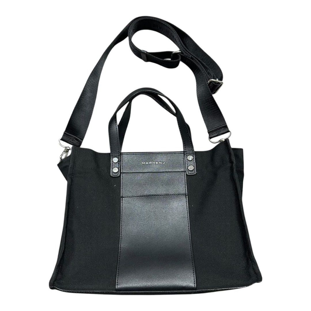 RUSH SALE! Authentic Marhen.J Kai Bag (Category: Shoulder Bags) located in Makati City. Submitted by goodvictory (Listing ID 1439745825, Image 1). Description: Marhen.J Kai Bag in black with a canvas and leather design.