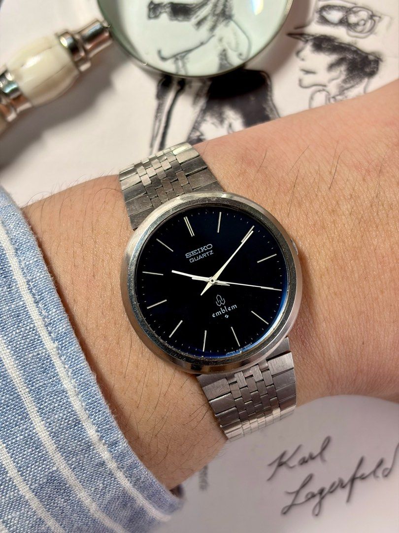 Seiko Emblem Deep Blue Sunburst, Men's Fashion, Watches & Accessories ...