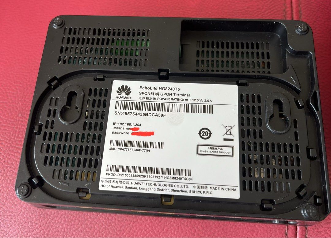 Singtel Router Set - Huawei HG8240T5491763983345920001