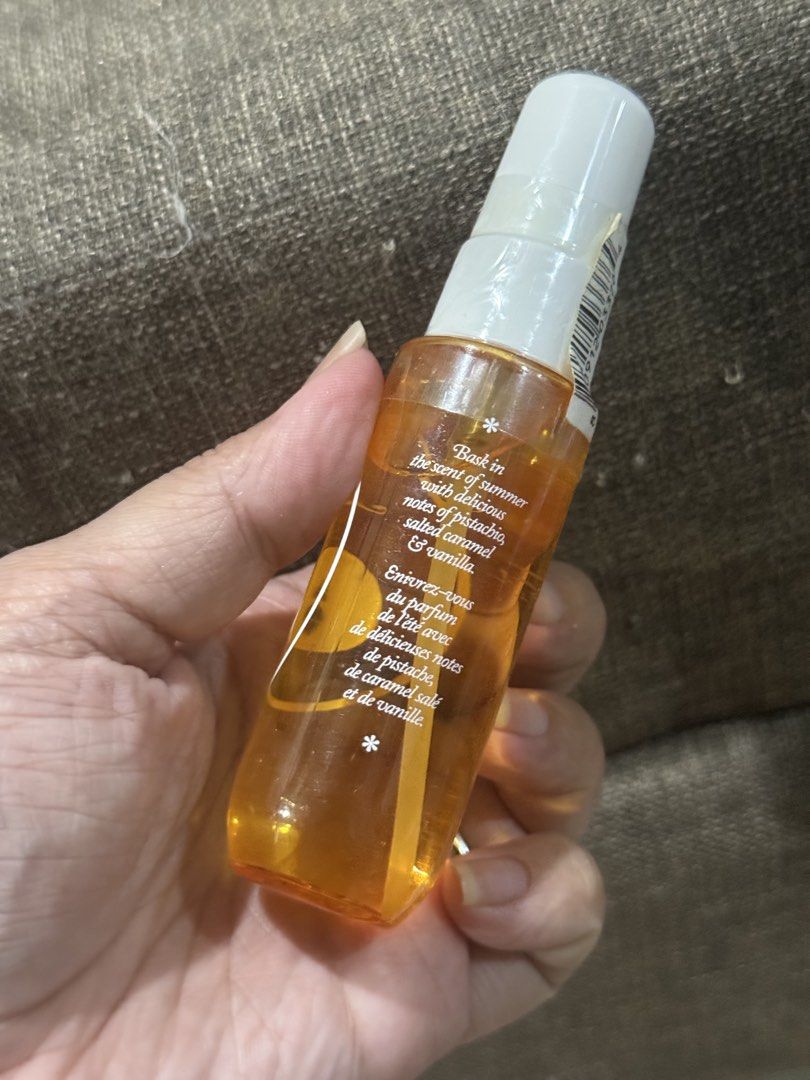 Sol de Janeiro Cheirosa '62 Perfume Mist (Category: Fragrance & Deodorants) located in Makati City. Submitted by definehipster (Listing ID 1439773496, Image 2). Description: - Sol de Janeiro Cheirosa '62 Perfume Mist - Size: 1 fl oz / 30 ml - AUTHENTIC - Fragrance notes: Pistachio, salted caramel, vanilla - Made in USA - Orange bottle - Ingredients and batch code on the bottom RFS: dont like the smell & decluttering.