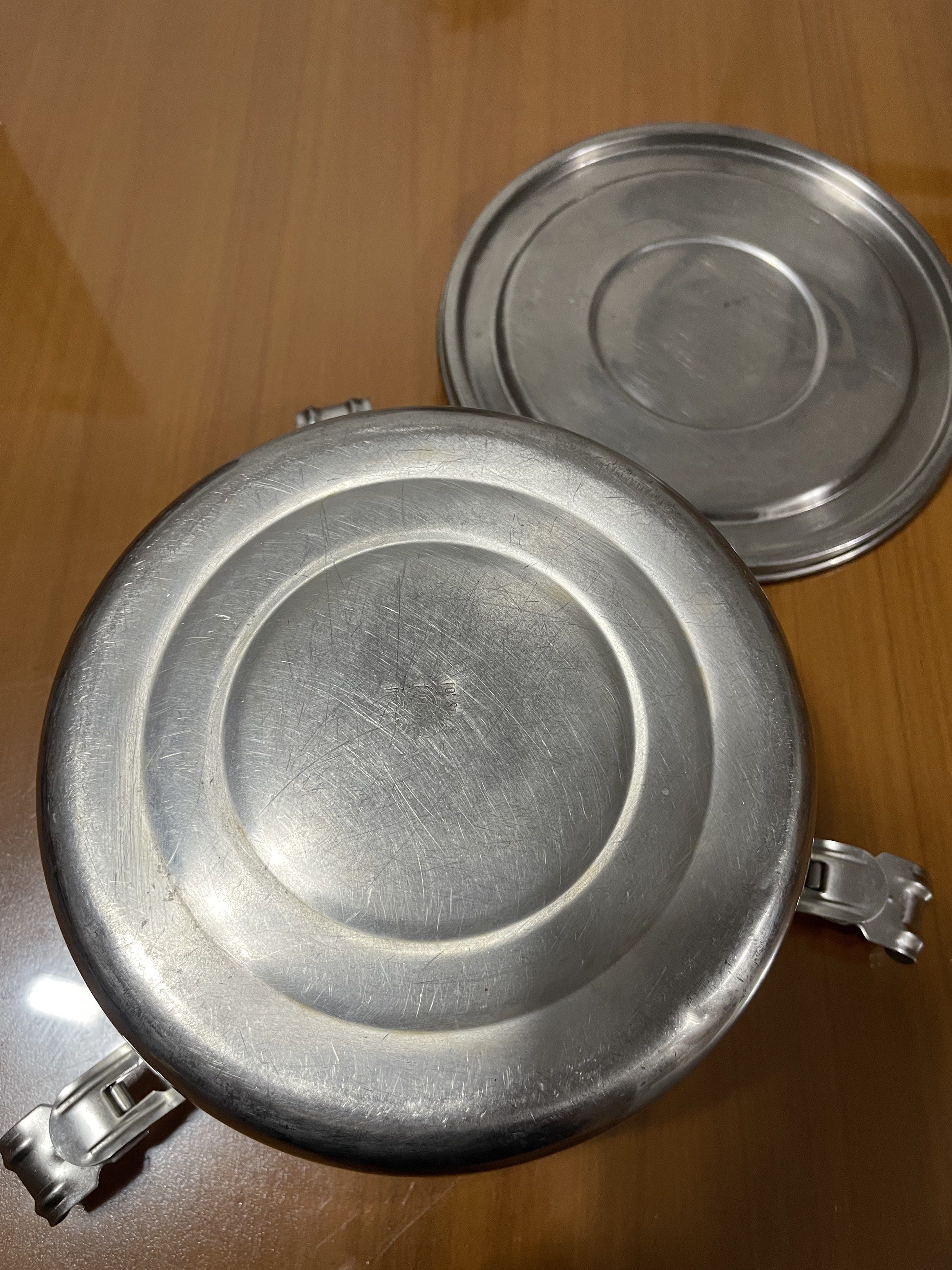 Stainless Food Keeper 20cm (Category: Other Kitchenware & Tableware) located in Quezon City. Submitted by doublelkitchenware (Listing ID 1439670845, Image 3). Description: Stainless Steel Food Keeper Made in Korea 20x11.3cm Makapal and mabigat Pure stainless steel Perfect lagayan ng food for outing, salad, marinated food etc Visible sign of usage with small dents Pick up or shipping via lalamove Provincial 🚚j&t Novaliches Qc.