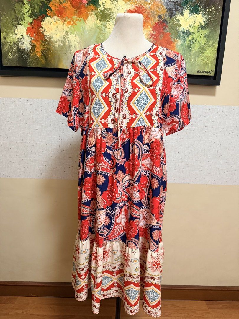 Summer printed dress (Category: Dresses) located in Muntinlupa City. Submitted by gap0710 (Listing ID 1439640456, Image 1). Description: Summer short dress. In excellent condition .