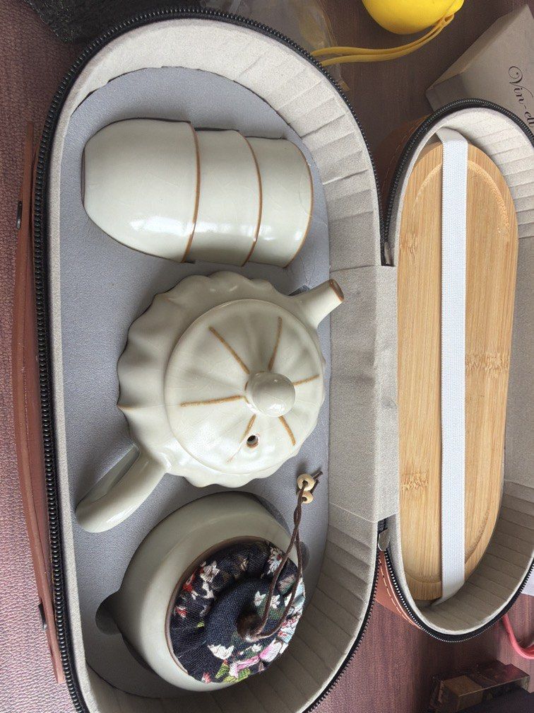 Tea set with pot cups and tea cintainer462743425191792641