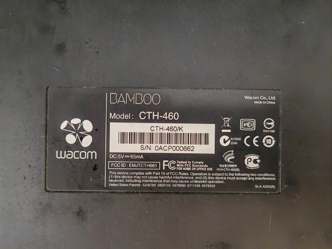 Wacom Bamboo CTH-460 Drawing Tablet462917469691586562