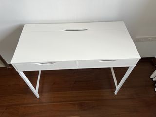 White Desk with Drawer and Cabinet, Furniture &amp; Home Living, Furniture ...