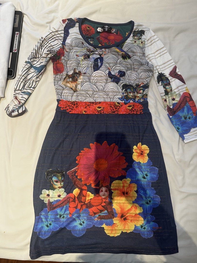 White Dress with Pink Trim (Category: Dresses) located in San Juan City. Submitted by mjky888 (Listing ID 1439713006, Image 3). Description: 3 dresses, take 3 for 500 1. MNG XS 2. Desigual S 3. desigual Cirque de Soleil S .