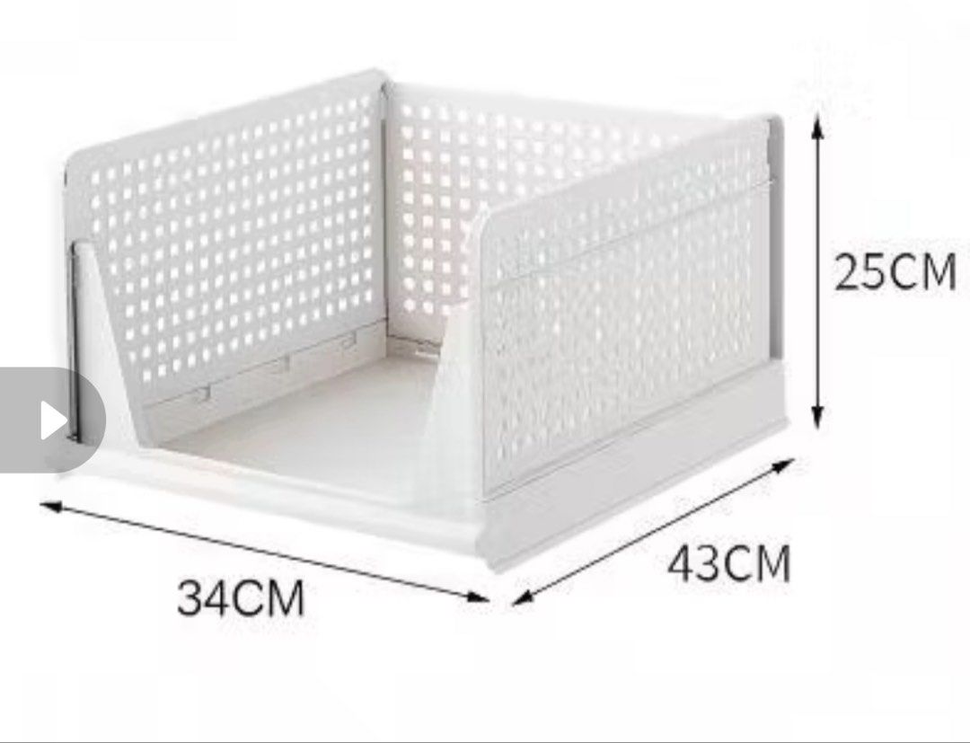 White Stackable Storage Box - 43x34x25cm462618625720330240