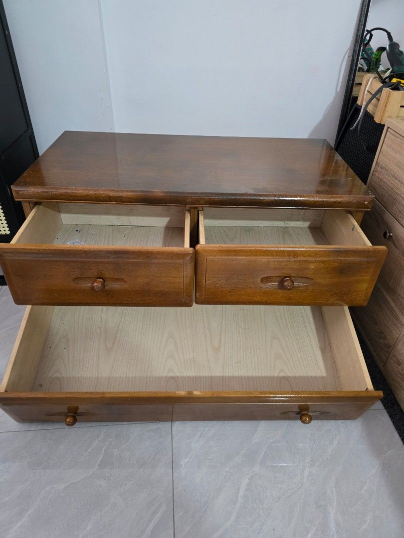 Wooden Cabinet with Drawers (Category: Shelves, Cabinets & Racks) located in Manila. Submitted by ciaciaow (Listing ID 1439642450, Image 3). Description: -wooden cabinet w/ three drawers -L35inchesxH19inchesxW18inches -Bulacan .
