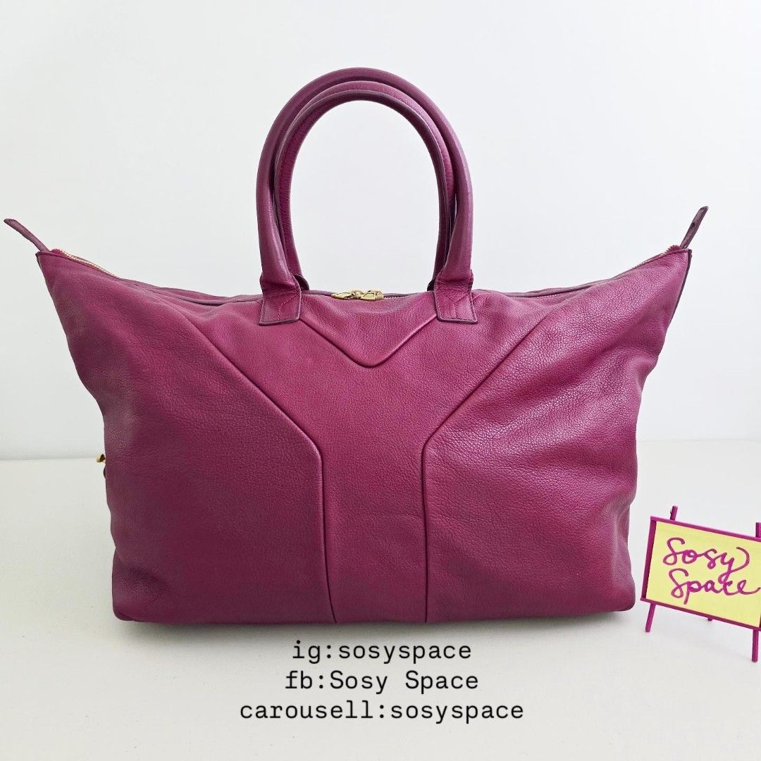 YSL Easy Y Bag Vintage (Category: Luxury Bags & Wallets) located in Lucena. Submitted by sosyspace (Listing ID 1439707088, Image 3). Description: Y. S. L. L42062407B1P263 Vintage YSL Easy Y Bag Slouchy, spacious Premium Leather Two way zip closure with snaps at the side corners to adjust the bag's shape 41 x 17 x 33 cm Condition: PRELOVED Excellent Used Condition Price: Php 18,000 + HF + SF (Best Price Already. No More Haggling Please!😘) -------