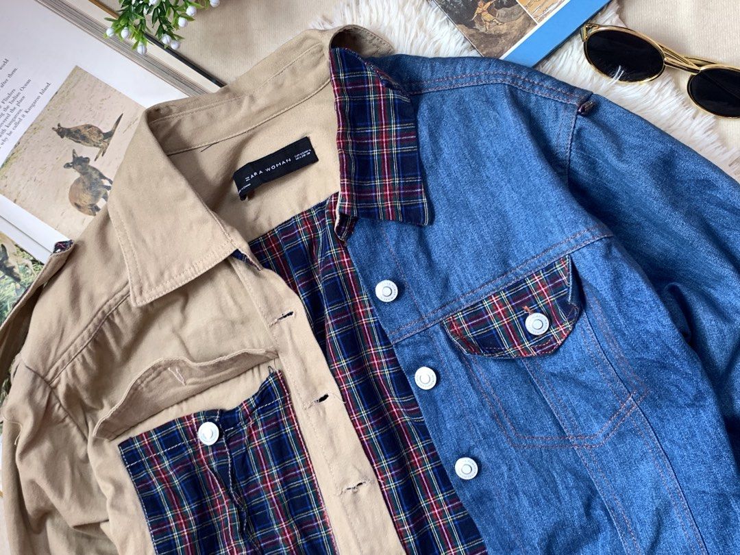 Zara Woman patchwork jacket (Category: Coats, Jackets and Outerwear) located in Manila. Submitted by donna.fernandez20 (Listing ID 1439763342, Image 3). Description: fit ro small to medium .