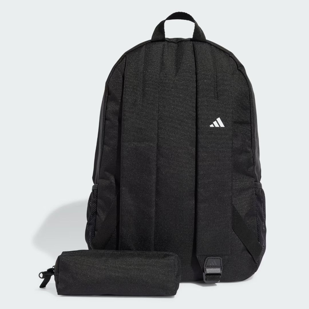 adidas Backpack With Pencil Case (Category: Backpacks) located in Davao. Submitted by barato2017 (Listing ID 1439935391, Image 3). Description: adidas Backpack With Pencil Case SRP: 1,800Php Our Price: 995Php On Hand !!!!!! 100% AUTHENTIC/ ORIGINAL Brand New with Tag Dimensions: 15 cm x 31 cm x 44 cm Volume: 23.25 L 100% polyester (recycled) Front zip pocket Mesh side pocket Adjustable shoulder straps Separate zip pencil case Colour: Black / Whit