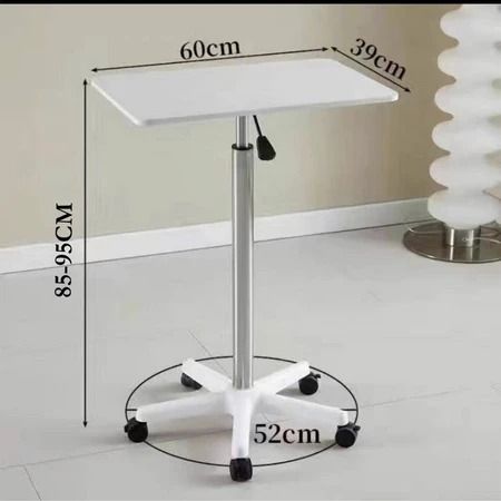 Adjustable Height Rolling Laptop Table | Movable Standing Desk with ...