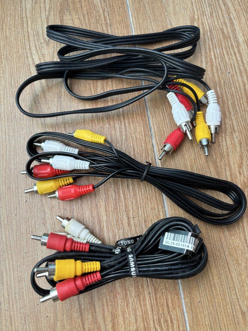 Assorted AV Cables - RCA, Component, and 3.5mm