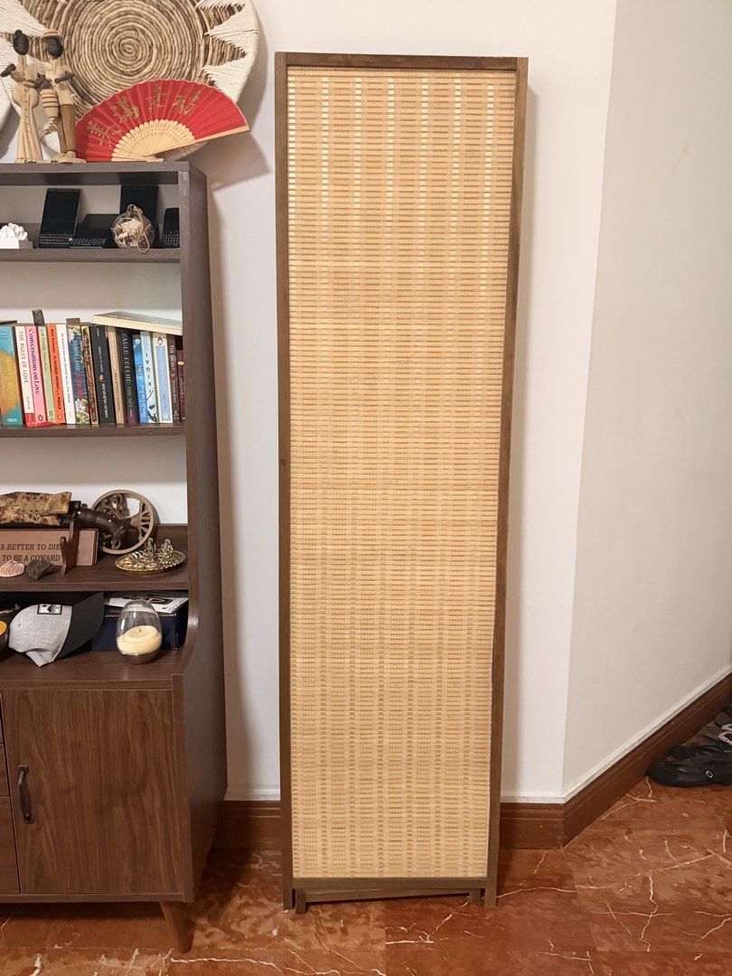 Bamboo Room Divider - Natural Wood Finish, Furniture &amp; Home Living ...