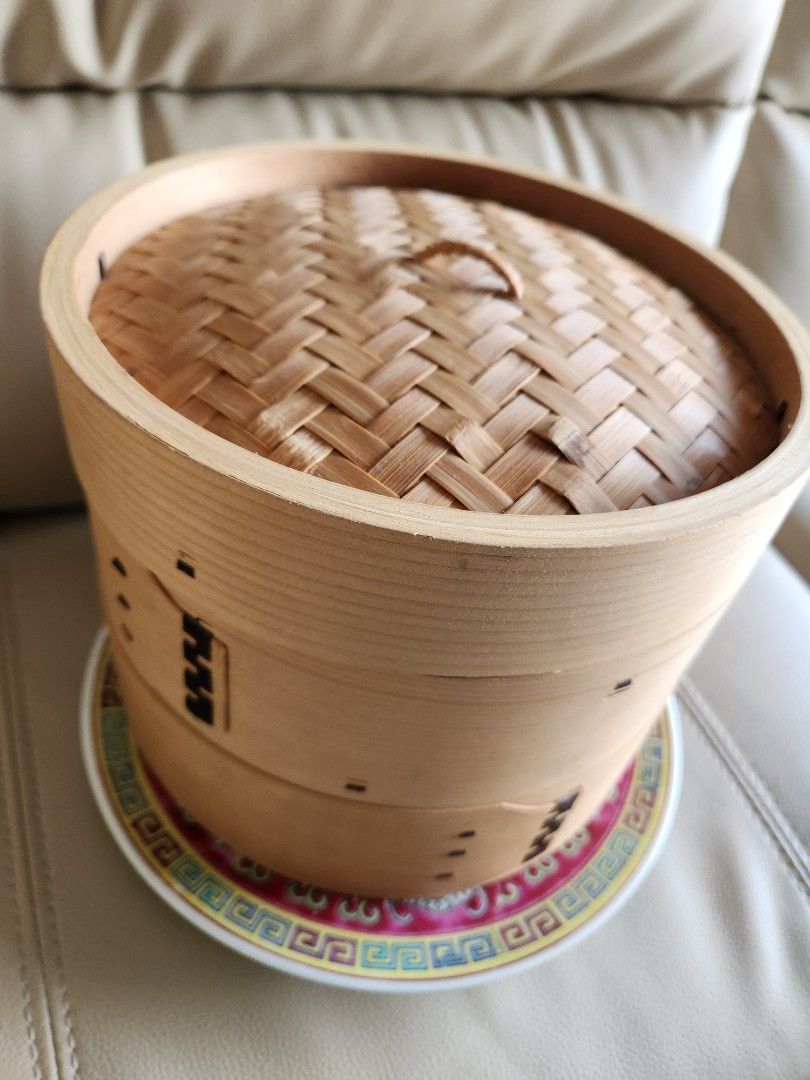 Bamboo Steamer with Plate463661643083304960
