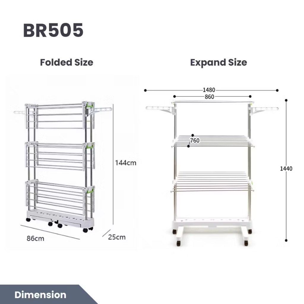 BR505 Clothes Drying Rack - Expandable & Foldable, Furniture & Home ...