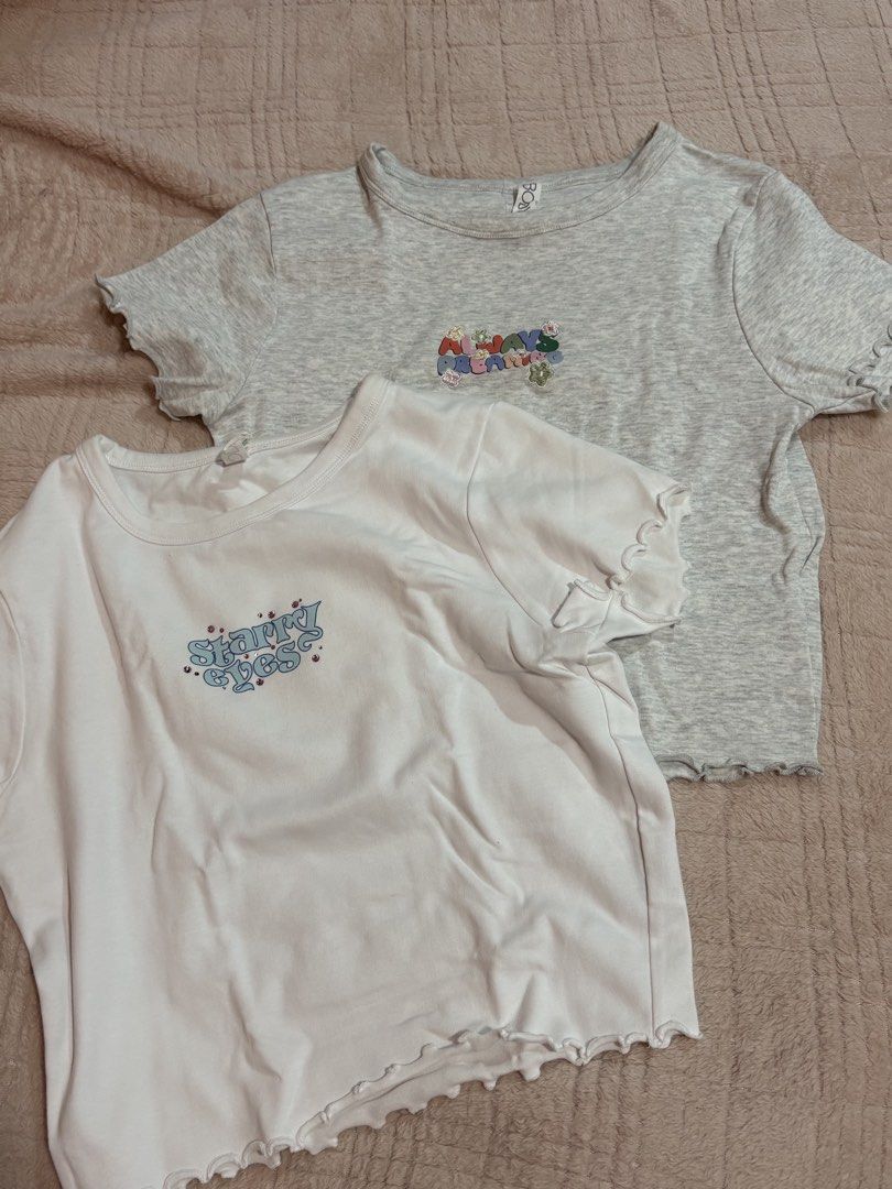 cotton on baby tees (Category: Shirts) located in Cebu City. Submitted by ynnee (Listing ID 1439960691, Image 1). Description: ᥫ᭡.ִֶָ𓂃 look here!! ❀ cotton on baby tees ❀ m-l ❀ bundle .