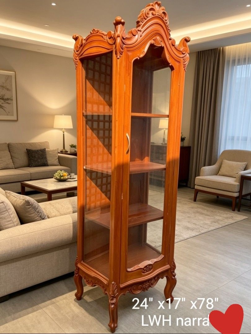 Curio cab Displayer (Category: Shelves, Cabinets & Racks) located in Manila. Submitted by carmelites36250 (Listing ID 1439834700, Image 1). Description: Curio cab Displayed solid narra beautiful Piece Price-18500.