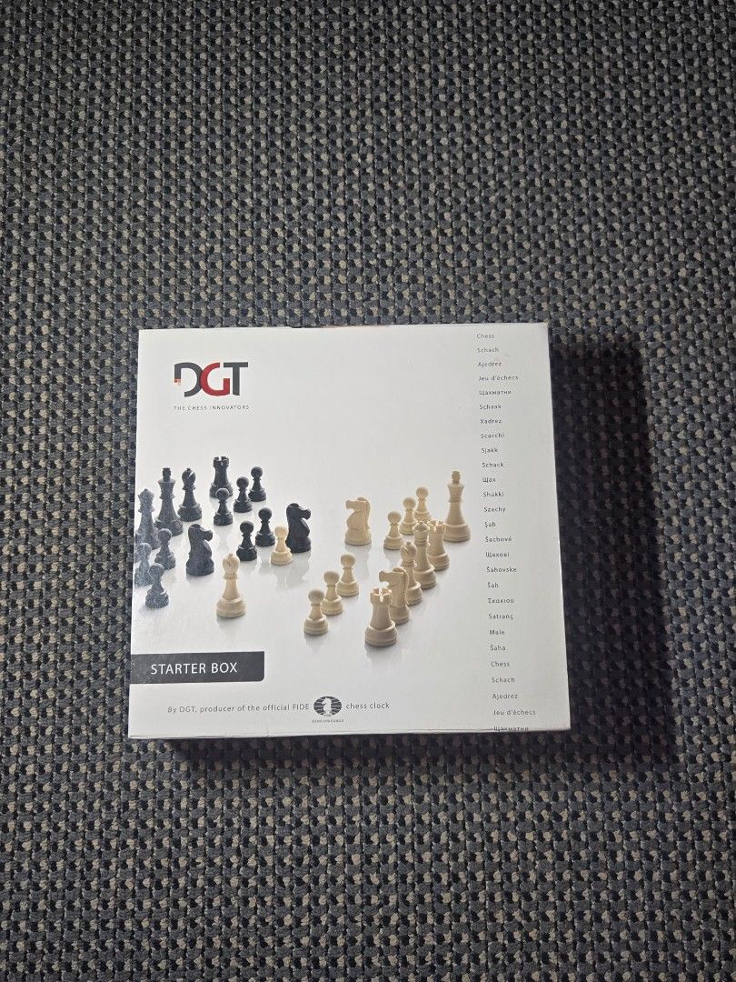 DGT Starter Box Chess Set (Category: Board Games & Puzzles) located in Manila. Submitted by cait_zie (Listing ID 1439833759, Image 1). Description: - Complete Inclusions - Never Used Payment via Gcash Shipment via Lalamove/Grab/J&T (Shipping Fee care of buyer).