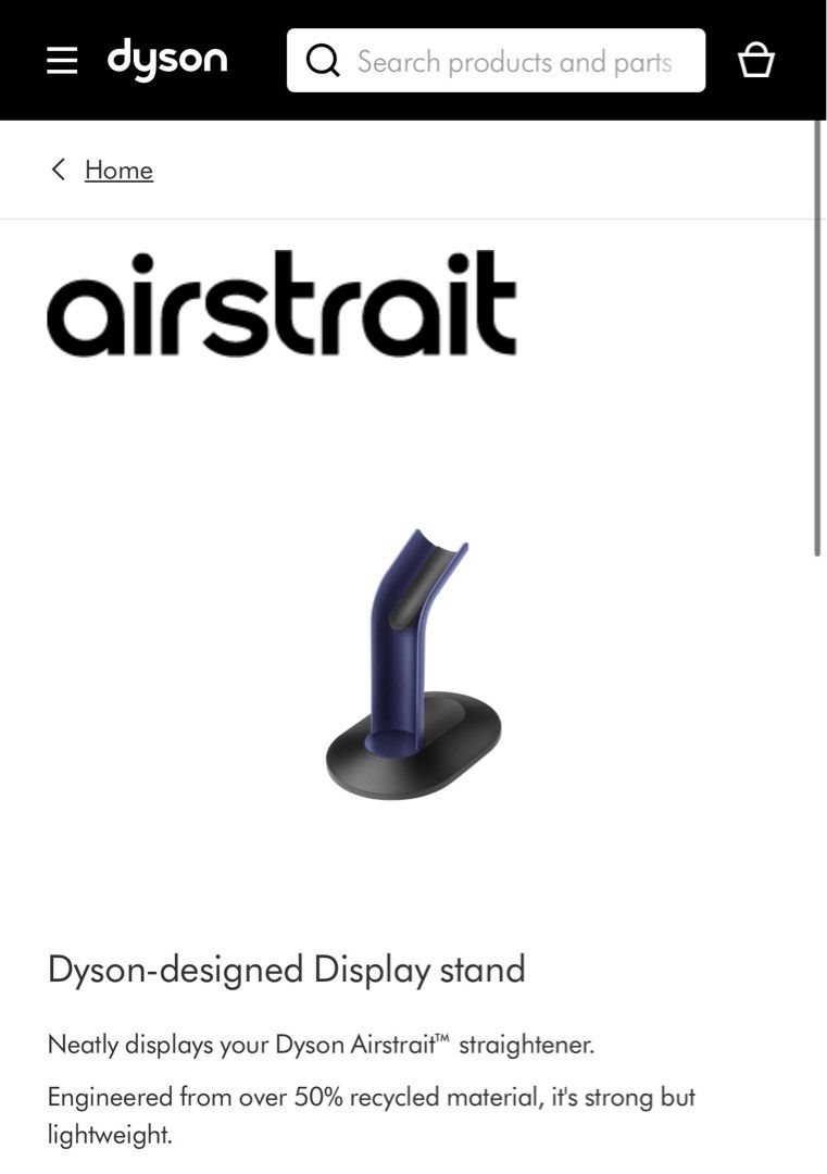 Dyson Airstrait Display Stand (Perusian Blue), Beauty & Personal Care ...