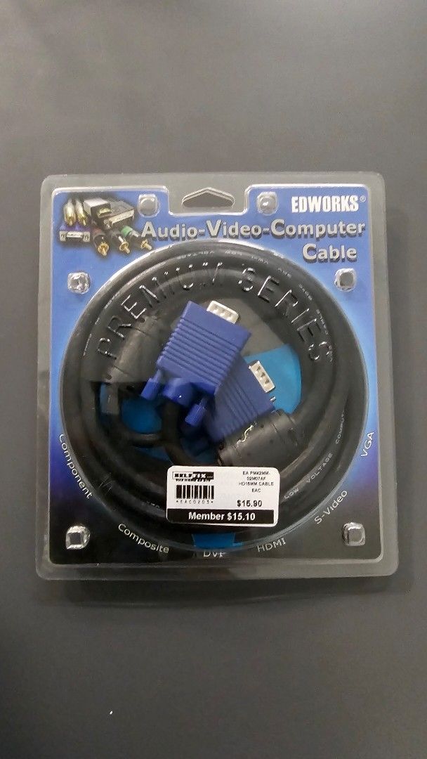 EdWorks VGA Audio-Video Computer Cable463610369205882880