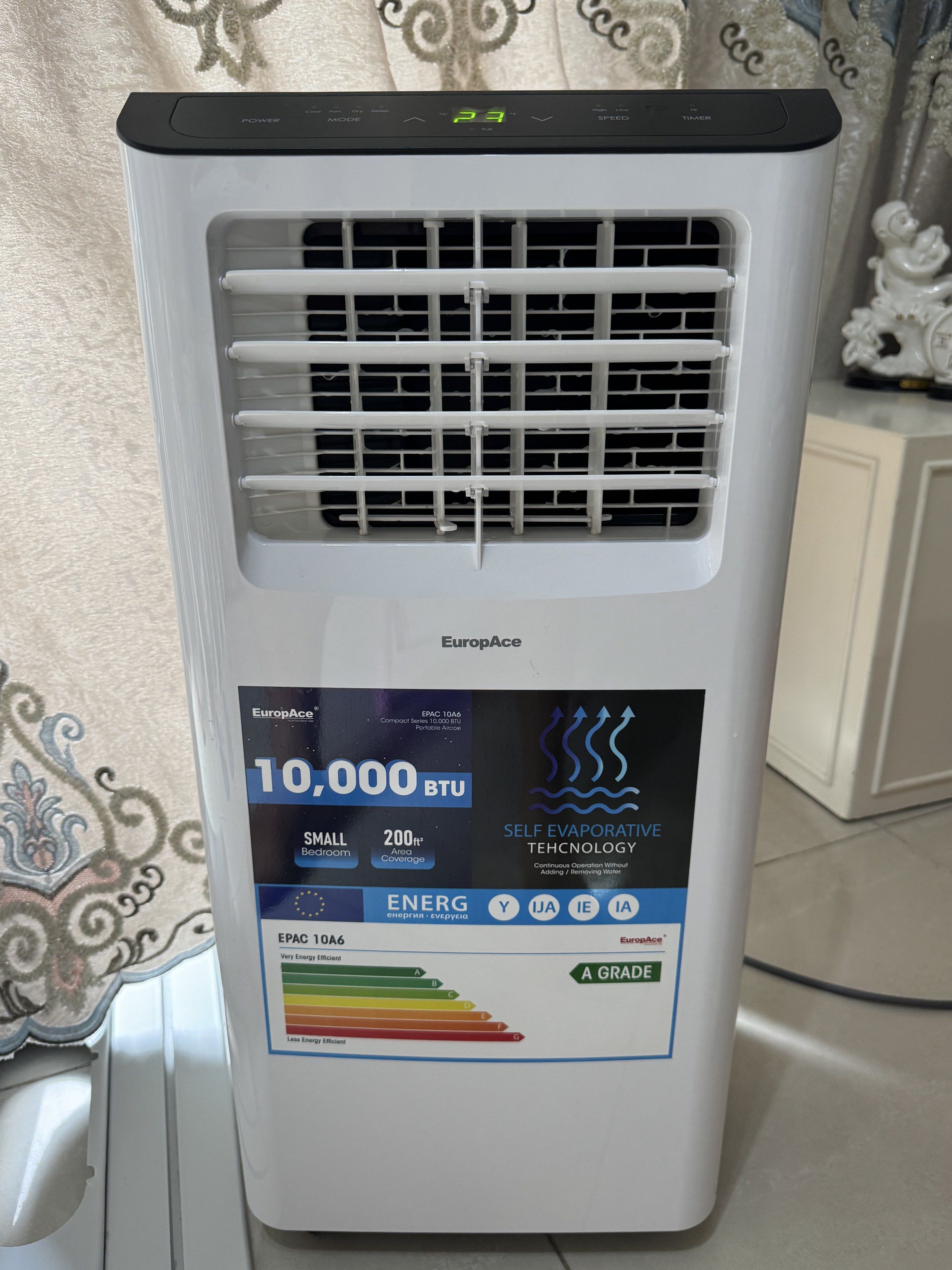 EuropAce Portable Air Conditioner 10,000 BTU EPAC 10A6, TV & Home ...