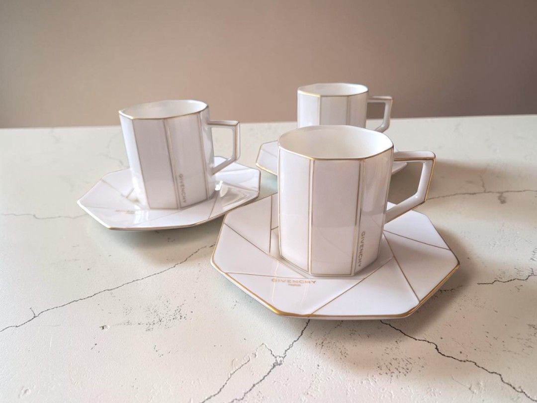 Givenchy Teacup Duo (5 sets) (Category: Coffee & Tea Tableware) located in Quezon City. Submitted by buybyestuffmnl (Listing ID 1439808175, Image 1). Description: .