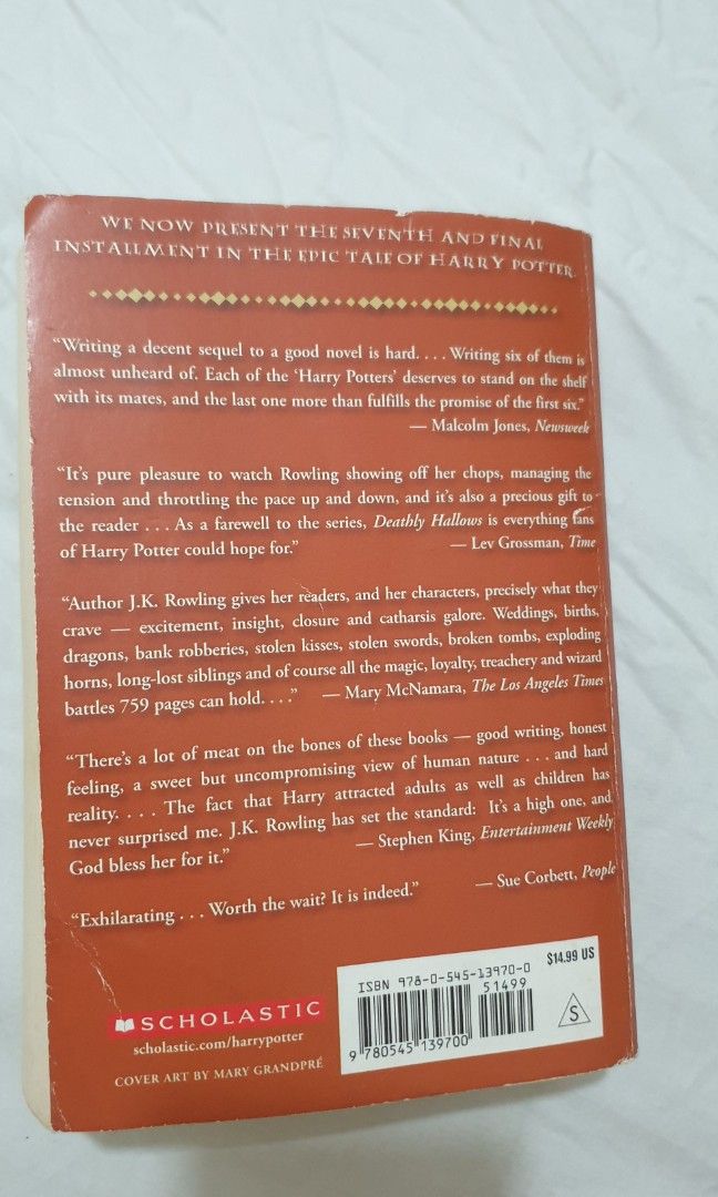 Harry Potter and the Deathly Hallows (Category: Storybooks) located in Pasig City. Submitted by fierce.booksforlife (Listing ID 1439901684, Image 2). Description: .
