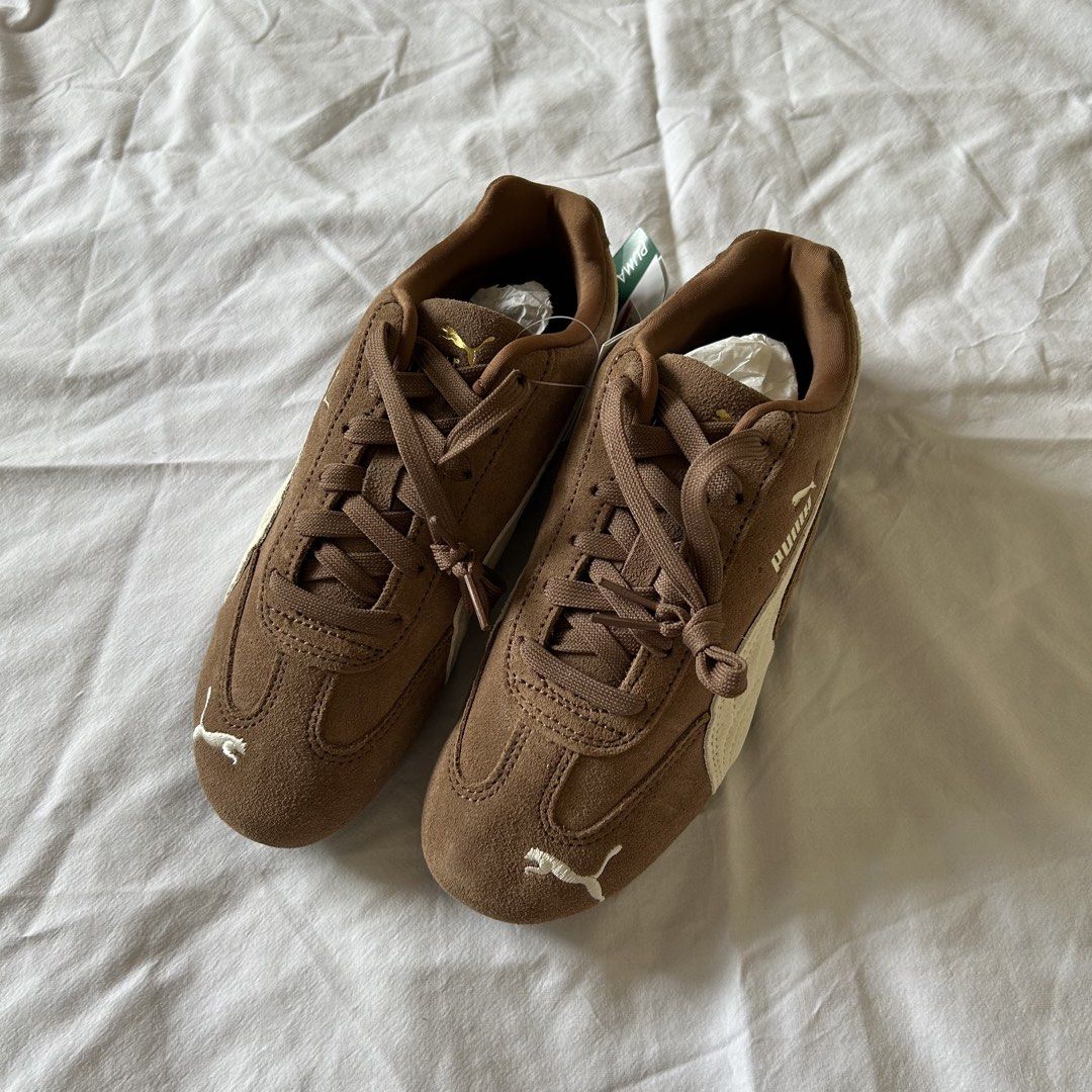 [NEW] Puma Speedcat OG in brown (Category: Sneakers) located in Quezon City. Submitted by everythingmustgo__ (Listing ID 1439878423, Image 2). Description: - brand new with tags and box (a bit deformed) - retails for ₱7,100 - rfs: wrong size (can’t exchange as this was bought overseas ‼️last price posted. low ballers will not be entertained ‼️.