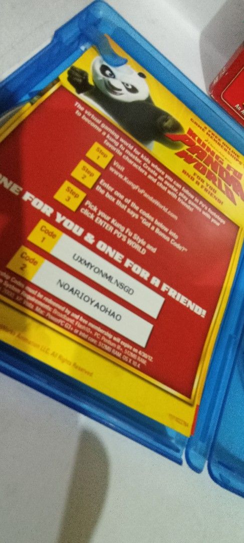 Kung Fu Panda 2 Blu-ray + DVD + Digital Copy (Category: CDs & DVDs) located in Manila. Submitted by jeannetteyago (Listing ID 1439942569, Image 2). Description: - Kung Fu Panda 2 3-Disc Combo Pack - Includes Blu-ray, DVD, and Digital Copy - Bonus Content: 'Secrets of the Masters' - Two (2) Free Online Game Memberships - Hilarious and heartwarming adventure.