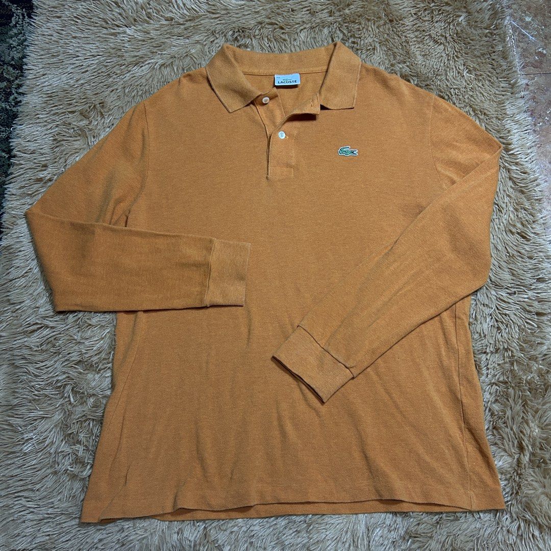 Lacoste polo longsleeves (Category: Tshirts & Polo Shirts ) located in Manila. Submitted by albrtthriftpicks (Listing ID 1439986809, Image 3). Description: 850 each orange fit to S to M .