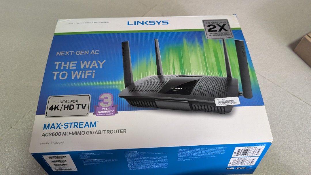 Linksys Max-Stream AC2600 MU-MIMO Gigabit Router, Computers & Tech ...