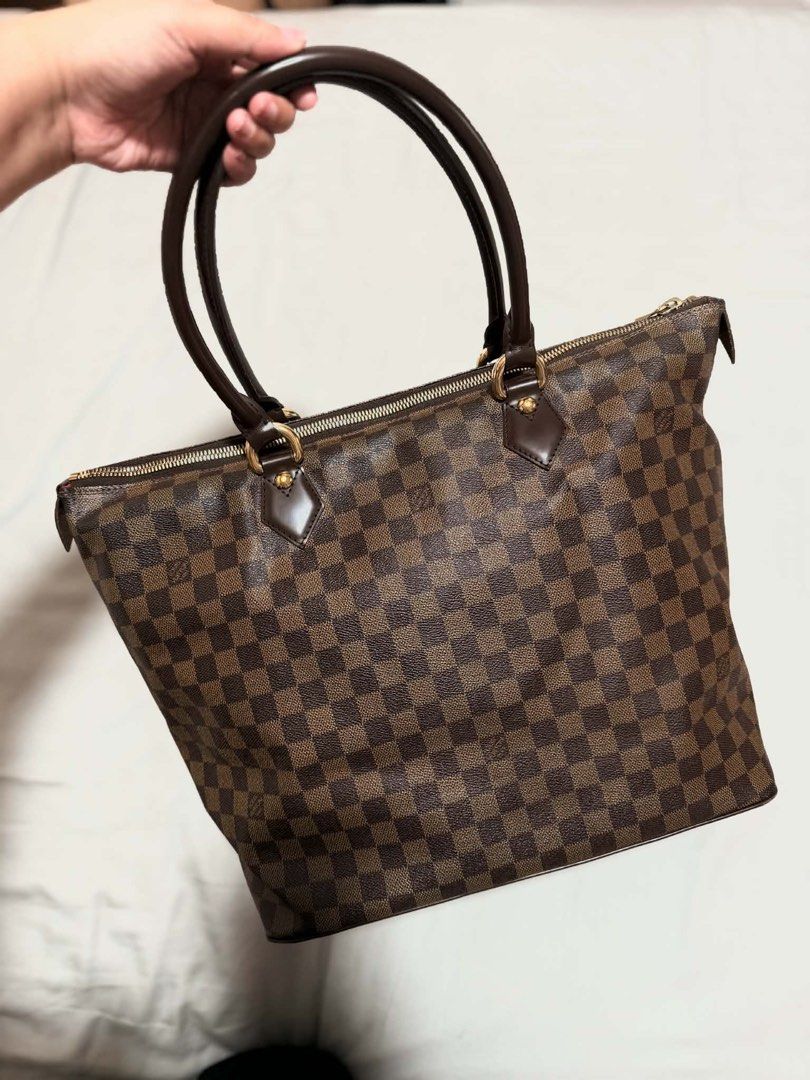 Louis Vuitton Saleya Damier Ebene Tote Bag (Category: Luxury Bags & Wallets) located in Manila. Submitted by flywithmigs21 (Listing ID 1439828713, Image 3). Description: 🇯🇵 Bought in Japan way back and mostly kept in cabinet storage 👜 Fresh from bag spa at Doctor’s Leather last April 2026 (Spent ₱5,500 for cleaning & refresh, with receipt) ✔ Comes with LegitGrails Certification (QR) ✔ Good condition | No major flaws | minor signs of hardware t