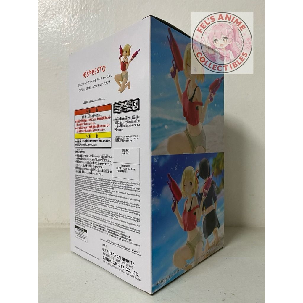 Lycoris Recoil - Nishikigi Chisato - Espresto Aqua Twinkle (Bandai Spirits) Prize Figure (Category: Figurines & Statues) located in Manila. Submitted by felicson13 (Listing ID 1434936576, Image 3). Description: ‼BRAND NEW‼ This is MISB (sealed/unopened/brand new) not MIB (tupi box tapon blister/cardboard) 🚨 Authentic Prize Figurine🚨 🚛 Items will be packed properly and securely rest assured Country of origin: Japan 🇯🇵 Currently on-hand: Phili