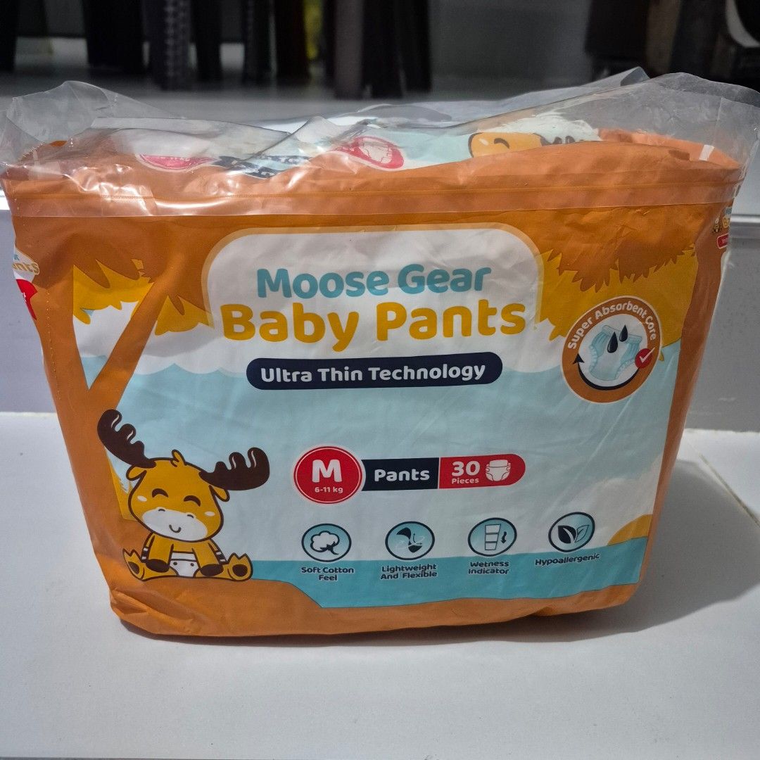Moose Gear Baby Pants Diaper MEDIUM 30pcs (Category: Diapers & Baby Wipes) located in Malabon City. Submitted by jfshop_online (Listing ID 1439864995, Image 1). Description: .