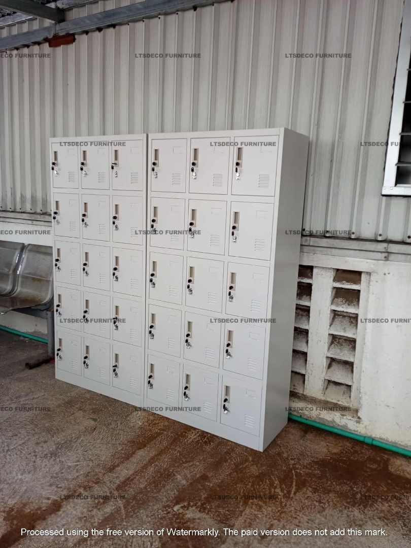 NEW 15 DOOR STEEL LOCKER OFFICE PARTITION FURNITURES, Furniture & Home ...
